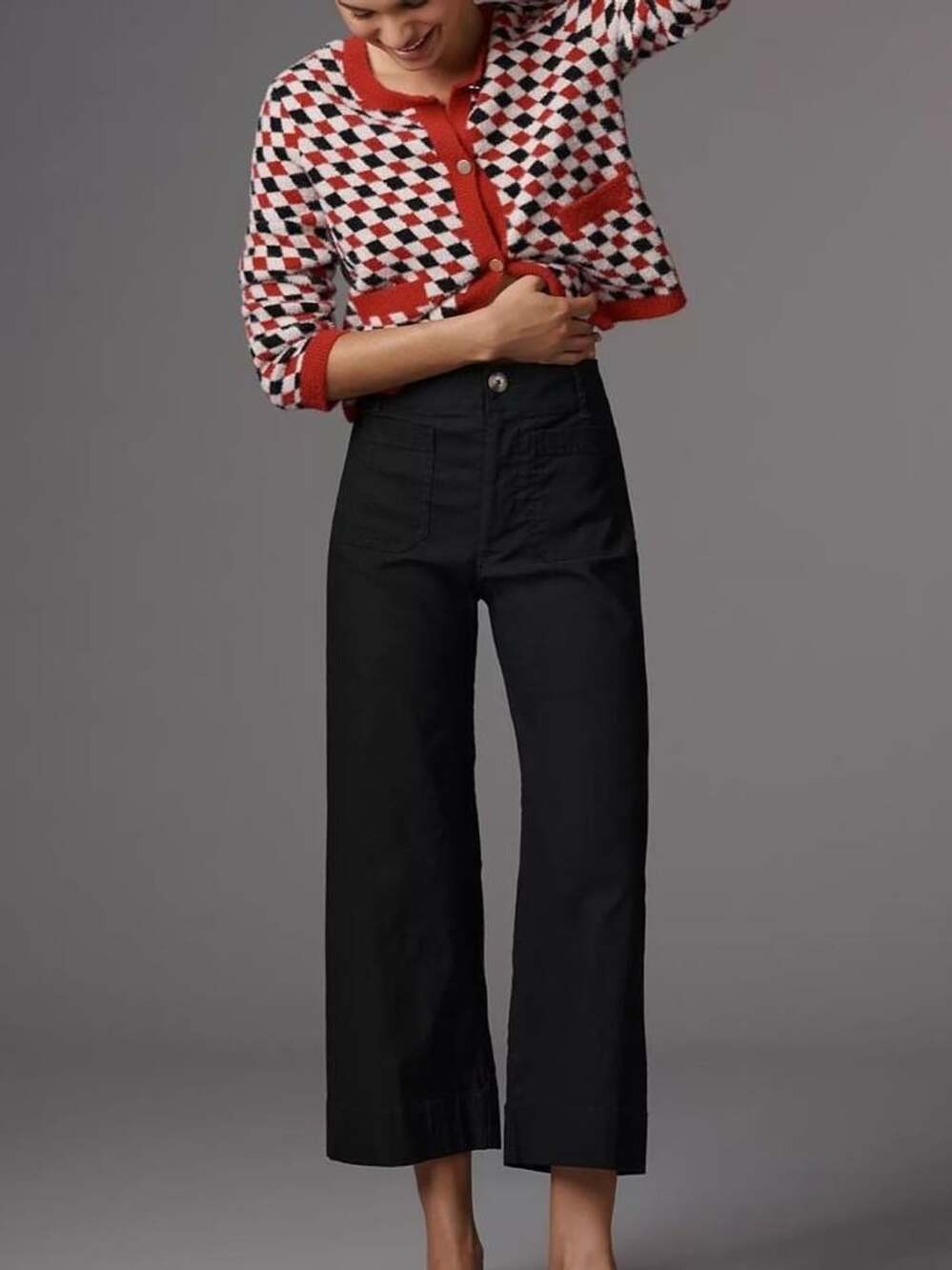 Maeve Colette High-Rise Wide-Leg Magic Fabric Pants SZ 16